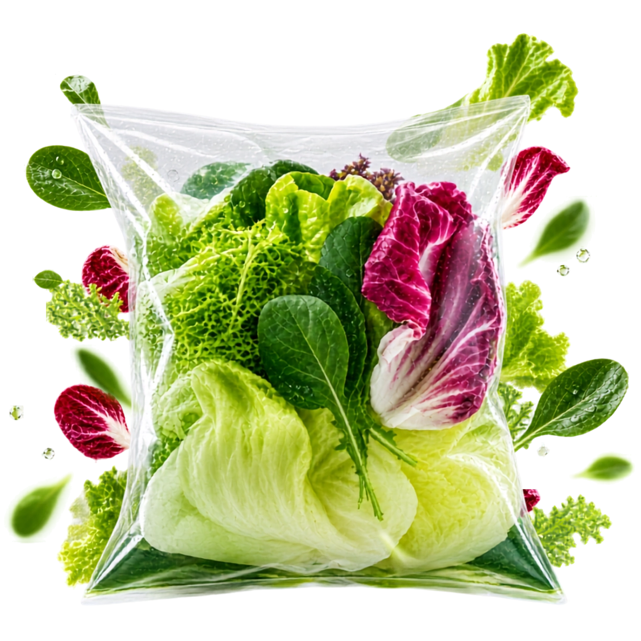 Composição da linha Food Service com hortaliças frescas